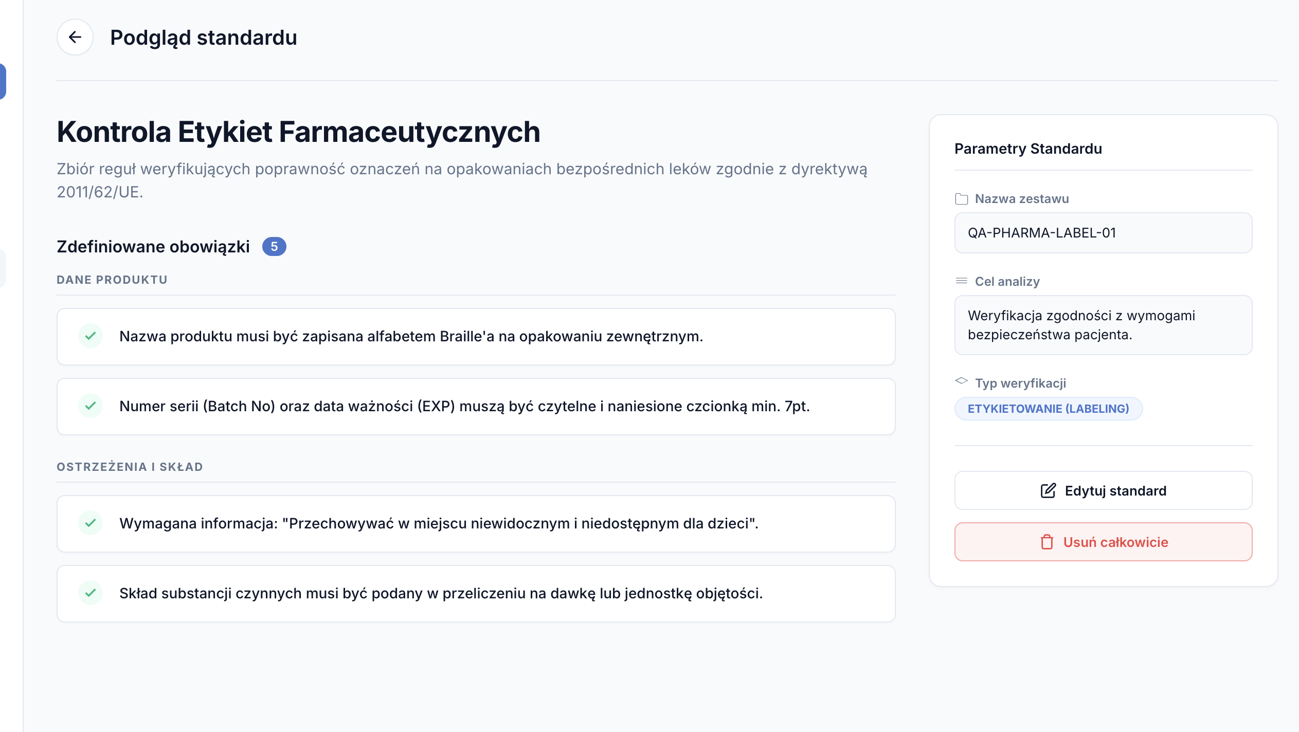 Kontrola zgodności i audyt w QENSA AI